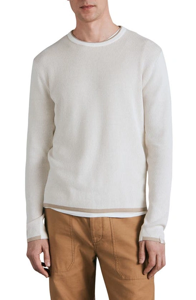 RAG & BONE RAG & BONE HARVEY CREWNECK COTTON & LINEN SWEATER