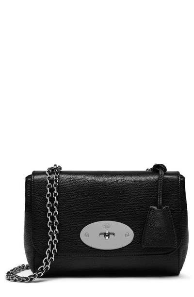 Mulberry Medium Lily Leather Shoulder Bag In Black / Silver