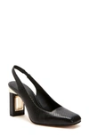 Katy Perry Womens Faux Leather Slip On Slingback Heels In Black