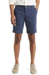 Ag Griffin Stretch Cotton Shorts In Night Sky