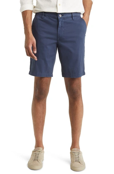 Ag Griffin Stretch Cotton Shorts In Night Sky