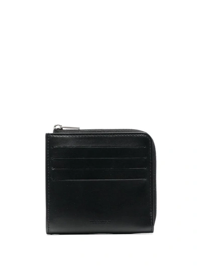 Jil Sander Single Compartment Wallet In Black