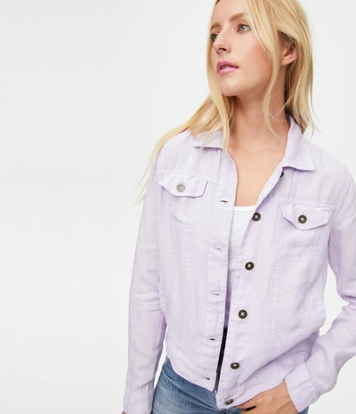 Michael Stars Jean Linen Jacket In Amethyst