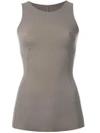 RICK OWENS RICK OWENS LILIES FITTED VEST TOP - GREY,LI17S6144LY11967449