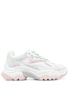 ASH WHITE AND PINK 'ADDICT' SNEAKERS WITH INSERTS IN LEATHER WOMAN