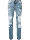 DOLCE & GABBANA DISTRESSED BOYFRIEND JEANS,FTAQWZG883G11989543