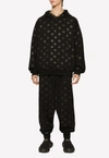 Dolce & Gabbana Logo-monogram-print Hoodie In Black