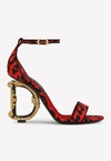 DOLCE & GABBANA 105 LEOPARD PRINT BAROQUE DG SANDALS,CR0739 AH549 HSYJN