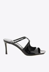 Jimmy Choo Anise 95mm Cut-out Patent Mules In Black