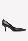 Dolce & Gabbana Dg 60 Pointed Toe Pumps In Leather In Black