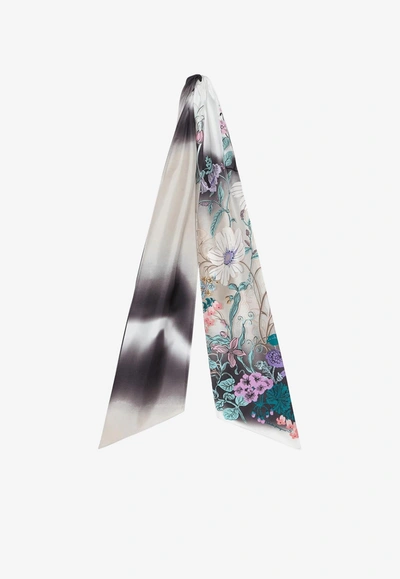 Ferragamo Corisia Floral Silk Scarf In Multicolor