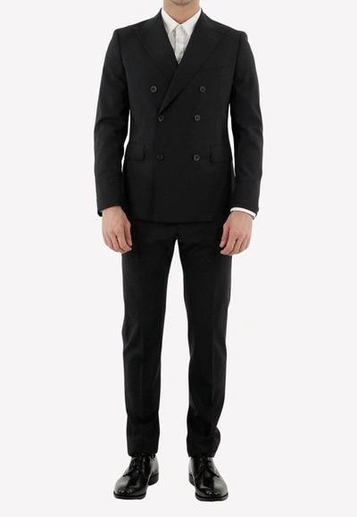 TONELLO DOUBLE-BREASTED WOOL SUIT SET,01AD4R0X-1063U-990