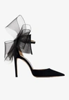 Jimmy Choo Black Averly 100 Asymmetric Pumps In Black