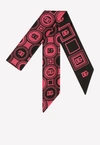 Dolce & Gabbana Dg Logo-print Silk Headscarf In Pink