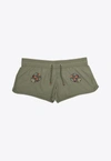 LES CANEBIERS BYBLOS ALL-OVER MEXICAN HEAD SWIM SHORTS IN KHAKI,Byblon All Over Mex-Khaki