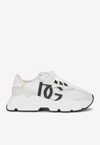 Dolce & Gabbana Woman Multicolor Fabric And Leather Daymaster Sneakers In White
