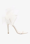 JIMMY CHOO AVELINE 100 SANDALS WITH OVERSIZED BOW,AVELINE 100 BAR IVORY/CLEAR