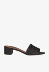 Dolce & Gabbana Bianca 40 Dg Millenials Open Mules In Calfskin In Black