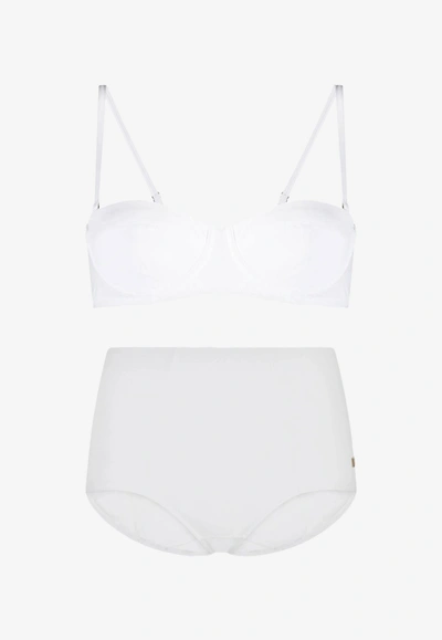 Dolce & Gabbana Balconette High-waist Bikini In White