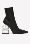 Dolce & Gabbana Dg Pop 105 Ankle Boots In Faux Leather In Black