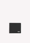 Brioni Bi-fold Leather Wallet In Black