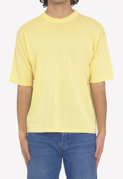 Roberto Collina Classic Crewneck T-shirt In Yellow