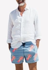 LES CANEBIERS ALL-OVER LOBSTER PRINT SWIM SHORTS,All Over Lobster-Blue