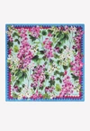 Dolce & Gabbana Bluebell-print Twill Scarf (70 X 70) In Blue