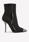 DOLCE & GABBANA CARDINALE 105 CRYSTAL ANKLE BOOTS IN PATENT LEATHER,CT0851 AQ580 8S488