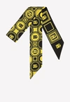 Dolce & Gabbana Dg Logo-print Silk Headscarf In Yellow