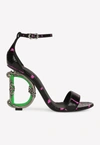 Dolce & Gabbana Baroque Dg Heeled Sandals In Black