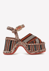 Chloé Meril High-heel Sandal Red Size 6 100% Cotton, Lambskin, Quercus Suber, Farmed, Coo Spain In Brown