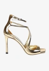 Jimmy Choo Gold Azia 110 Heeled Sandals In Gold