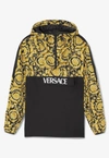 Versace Barocco Logo-print Track Jacket In Yellow