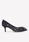 DOLCE & GABBANA BELLUCCI 60 LACE PUMPS WITH BROOCH DETAIL,CD0066 AL198 80652