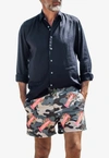 LES CANEBIERS ALL-OVER LOBSTER SWIM SHORTS IN CAMO BLUE,All Over Lobster-Camou