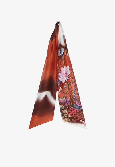 Ferragamo Corisia Floral Silk Scarf In Multicolor