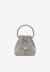 Jimmy Choo Bon Bon Satin Crystal Mesh With Crystal In Silver