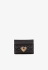 Dolce & Gabbana Devotion Cardholder In Quilted Nappa Leather In Black