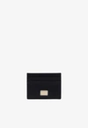 Dolce & Gabbana Calfskin Cardholder With Dg Logo In Black