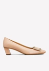 Roger Vivier Belle Vivier 45 Leather Pumps In Beige