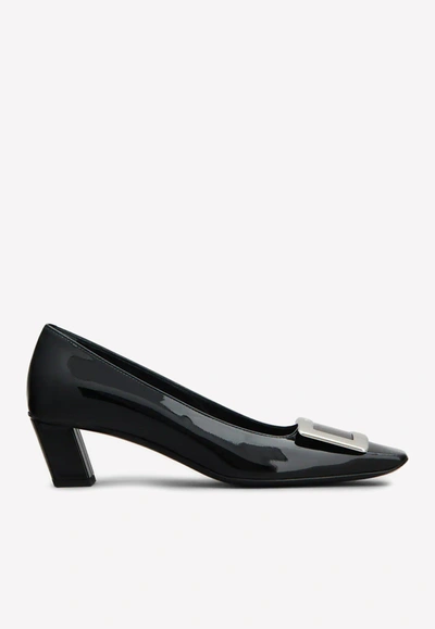 Roger Vivier Décolleté Belle Vivier Leather Pumps In Black