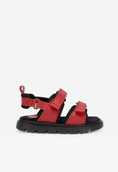 Dolce & Gabbana Babies' Kids Leather Sandals In Red