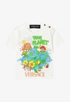 VERSACE BABY BOYS 'LOVE YOUR PLANET' GRAPHIC PRINT T-SHIRT,1000101 1A04733 2W070