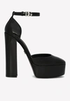 Dolce & Gabbana 145mm Patent-leather Platform Pumps In Black