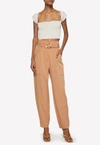 JONATHAN SIMKHAI ABIA COMPACT RIB CROPPED TOP,ABIATOPIVORY