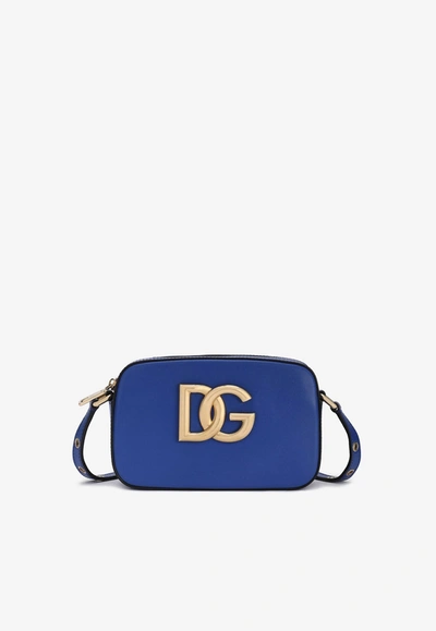 Dolce & Gabbana Dg 3.5 Crossbody Bag In Calf Leather In Royal Blue