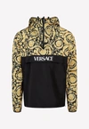 VERSACE BAROCCO PRINT PANELED WINDBREAKER JACKET,1003743 1A02576 5B010