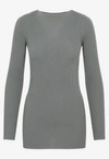 RICK OWENS CASHMERE CUT-OUT SWEATER,RP01C5683.RIBWS-55 MOSS