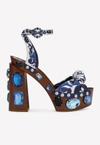 Dolce & Gabbana Open-toe High-heeled Sandals In Multicolor